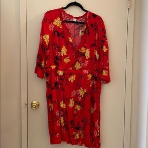 Red floral Old Navy dress